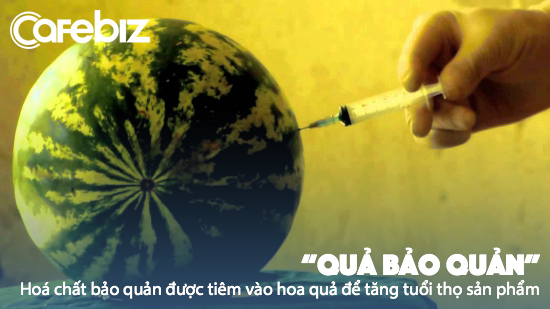  Hoa quả tiêm hoá chất bảo quản đã xuất hiện từ rất lâu trên thị trường, những loại hoá chất không qua kiểm định này có thể gây hại tới đường tiêu hoá hoặc nặng là tử vong hay quái thai khi sinh. 