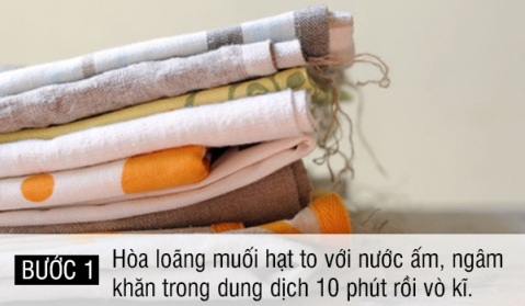 các bước làm sạch khăn mặt đúng cách