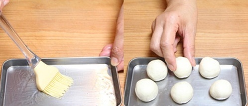 các bước thực hiện bánh mochi nhân đậu đỏ