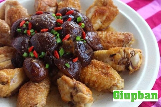 cánh gà sốt nấm thơm ngon