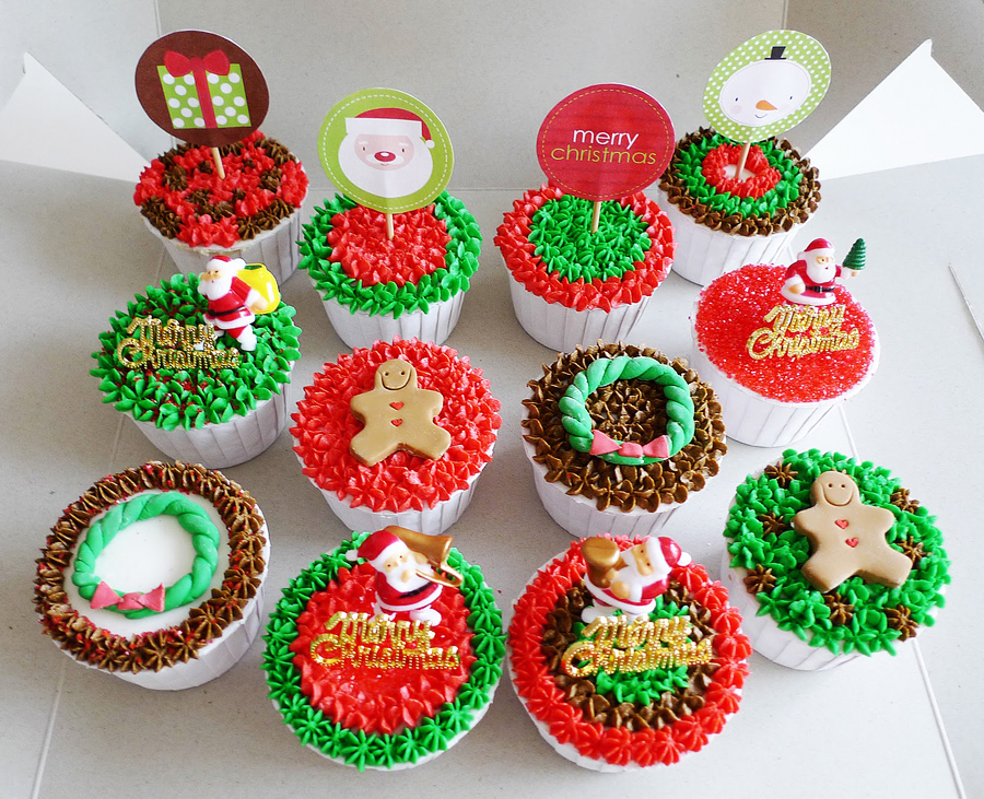 cupcake là món ăn phù hợp làm quà tặng Giáng sinh