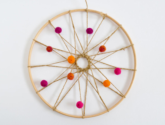 làm dreamcatcher handmade bước 1 phần 2