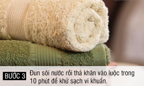 làm sạch khăn mặt đúng cách để bảo vệ sức khỏe