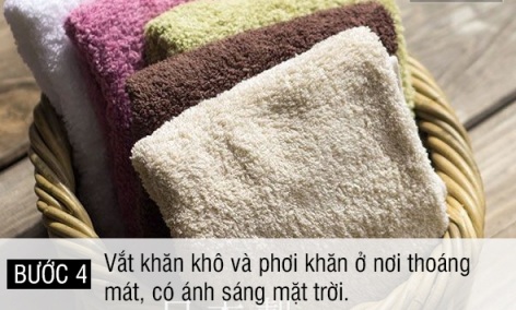 làm sạch khăn mặt đúng cách 