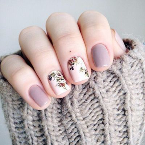 mẫu nail họa tiết hoa