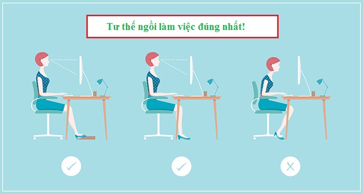 ngồi làm việc đúng tư thế