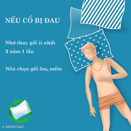 tư thế ngủ chống đau cổ