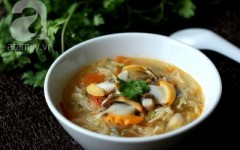 Canh ngao bắp cải?