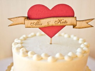 Giúp bạn 10 mẫu cake topper cho bánh cưới mùa thu