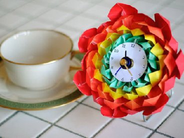 Giúp bạn Cách làm bông hoa đồng hồ origami