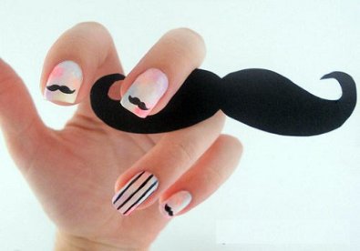 Cách vẽ nail mustache siêu cool (Video)