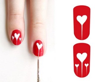 Giúp bạn Hướng dẫn 3 kiểu vẽ móng ngọt ngào Valentine