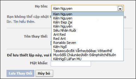 Giúp bạn Hướng dẫn đổi tên facebook quá 5 lần mới nhất 2013