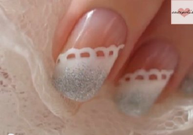 Nail trắng tinh tế cho cô dâu thanh tân