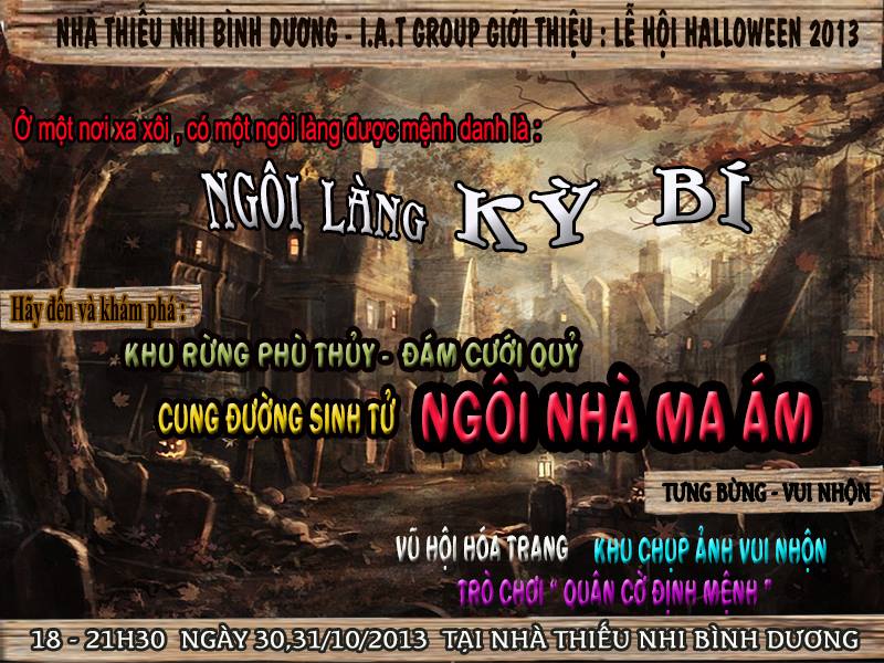 Giúp bạn Những địa điểm tổ chức Halloween ở TP HCM?