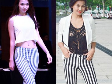 Giúp bạn Quần skinny kẻ sọc - hot item 