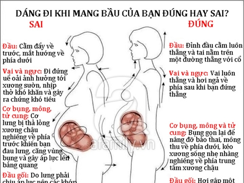 Giúp bạn Dáng đi chuẩn khi mang thai cho mẹ bầu